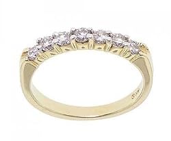 14KT Yellow Gold Anniversary Band Ring .50cttw Diamonds