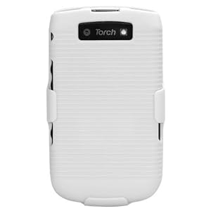 Rubberized Solid Ivory White Hybrid Holster (No Package) for RIM BLACKBERRY 9800 (Torch), RIM BLACKBERRY 9810 (Torch 4G)