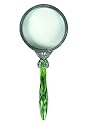 The Write Style Magnifying Glass with Glass Handle- Green