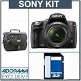 Sony Alpha A390 DSLR Camera / Lens Kit, with 18-55mm Lens, 4 GB SD Memory Card, Camera System Bag