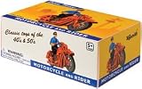 Toysmith Retro Red Plastic Motorcycle And Rider 1:24 Scale - Toysmith Reissue of 1948