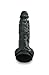 Letsgasm Black & White Swirlz Handmade Silicone Dildo