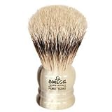 OmegaSunshineSilverTipBadgerHairShavingBrush-#599