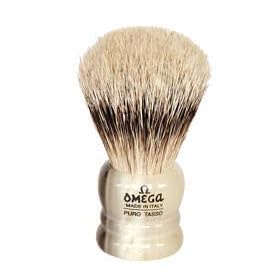 Omega Sunshine Silver Tip Badger Hair Shaving Brush - #599