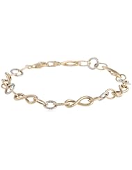 14k Two-Tone Gold Bracelet, 7.5"