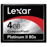 Lexar Platinum II - Flash memory card - 4 GB - 80x - CompactFlash