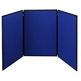 Quartet Show-It Exhibition Display System, 3-Panels, 72 x .75 x 36 Inches, Blue and Gray (SB93513Q)