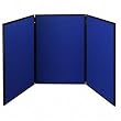 Apollo SB93513Q Apollo ShowIt Three-Panel Display System, Fabric, Blue/Gray, Black PVC Frame