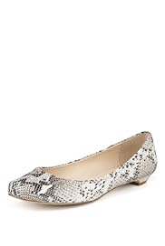 Autograph Leather Faux Snakeskin Design Pump Shoes