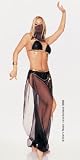 Black Trim 4PC. GOLD TRIMMED HAREM DANCER INCLUDE HEAD