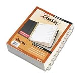 Quickstep Bulk Index System, White Tabs 1-10, 24 Sets/Box - Same Day Shipping (orders by 3 pm), Next Day Delivery (in most cases)