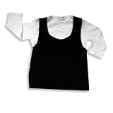 U Go Girl - Girls Cotton Long Sleeve Layered Top, Black, White