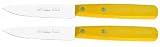 Nogent Hornbeam Wood Handled Stainless Steel Serrated Steak Knives, Curry, Set of Two