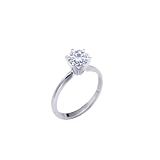 Stunning! Womens 14k White-gold 6.00mm (3/4 CT) Moissanite Solitaire Engagement Ring by Vicky K Designs