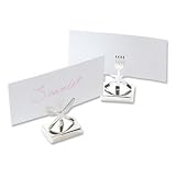 silver cutlery place card holder set