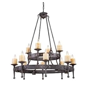 ELK Lighting 14006/8+4+4 12 Light Cambridge Chandelier, Moonlit