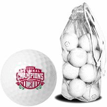Alabama Crimson Tide 2009 Bcs Champions 15 Golf Ball Clear Pack