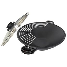 Swiss Diamond Non Stick Wok with Lid and Rack, 36 cm