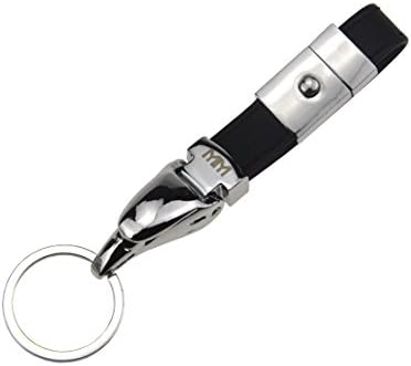 MIYI Genuine Leather Key Chain Elegant KeyChain Useful Key Holder Detachable Key System Strong &amp; Simple Key Ring Smart Key Holder ( Black+Eagle)