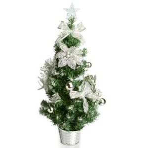 2 ft silver-white decorated christmas trees pictures
