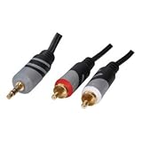 Electronics : HQ 0.75M 3.5mm JACK TO 2 X RCA CABLE