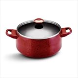 Signature Nonstick Porcelain Stockpot in Red