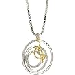 Gold Silver Toned Circle Crystal BABY PHAT Necklace