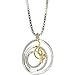 Gold Silver Toned Circle Crystal Baby Phat Necklace