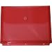 Filexec Poly Envelope, Letter, Side-load, Velcro Closure, 3-Hole Punched, Red (Pack of 12) (50085-17222)