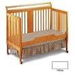 Angel Line Sleigh 3 in 1 Convertible Crib (Flat Slat) Finish: White
