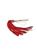 Red Suede Leather Whip With Metal Handle (Red;One Size)