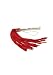 Red Suede Leather Whip With Metal Handle (Red;One Size)