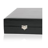 Large Black Padded Protective Cufflinks Presentation Case