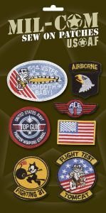Pack of Airforce Sew on Cloth Badges Military Patches on Card