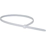 Monoprice Cable Tie 14 inch 50LBS, 100pcs/Pack - White