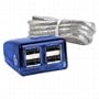 4-Port Mini USB 2.0 HUB (Translucent Blue)