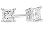14k White Gold 1-1/2 Carat Diamond Solitaire Earrings H-I, I1