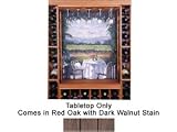 Wine Cellar Innovations Red Oak with Dark Walnut Stain Tabletop below Glass Rack 1x27x14-in.