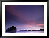 Bacult Archipelago Islands at Dawn, El Nido, Palawan, Philippines Framed Photographic Poster Print by John Pennock, 43x34