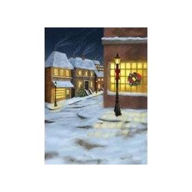 Denny Manufacturing 5'x7' Victorian Christmas Freedom Cloth Backdrop