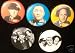 Search : Set of 5 BRAND NEW Three Stooges One Inch Magnets