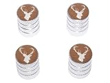 Deer Hunting - Tire Rim Valve Stem Caps - Aluminum