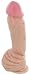 This finely detailed dildo is 9.5 long (7 insertable) and 2 thick (6 around), and the shaft is quite flexible.