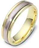14 Karat 5mm Two-Tone Gold Designer SPINNING Wedding Band Ring