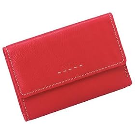Fossil Ladies Leather Multifunction Wallet - Pop Stitch Mulitfunction (Color: Red)