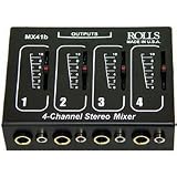 Rolls Stereo 4 Channel 1/4IN & 1/8 in Mixer Passive – Rolls MX41B