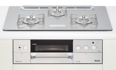 ビルトインコンロ（ガスコンロ） リンナイ デリシアDELICIA RHS71WG7V2-SR 右大バーナー 都市ガス（13A・12A）用