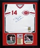 Pete Rose Autographed Cincinnati Reds Cooperstown Collection Jersey and Photo Collage in Deluxe Frame