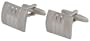 Brushed and Polished Distinctive Cufflinks in Silver with Gift Box