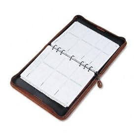 Day-Timer 81844 - Aviator Cowhide Leather Zippered Organizer Starter Set, 8-1/2 x 11, Dark Tan-DTM81844